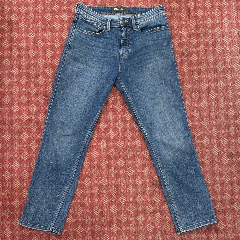 DUER Men's 30x30 Straight Blue Jeans